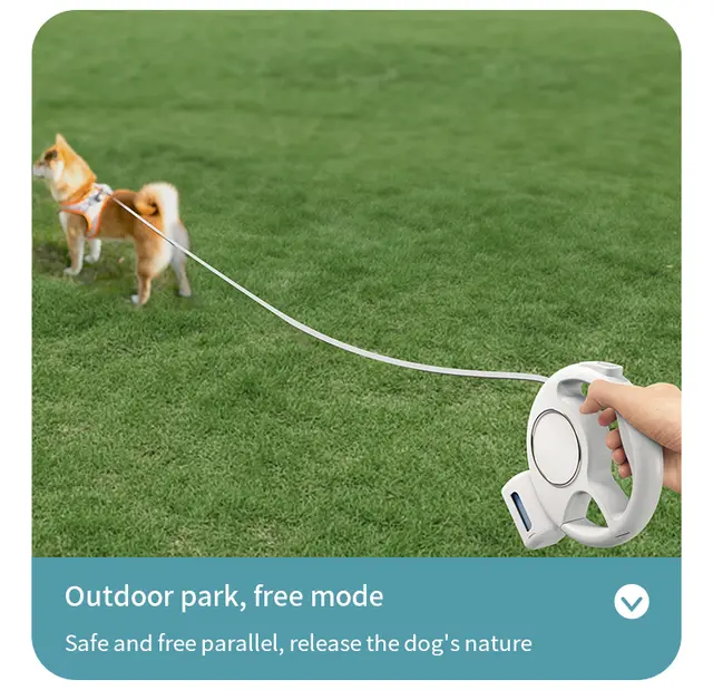 Retractable leash with flashlight