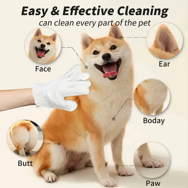 Grooming Wipes Gloves